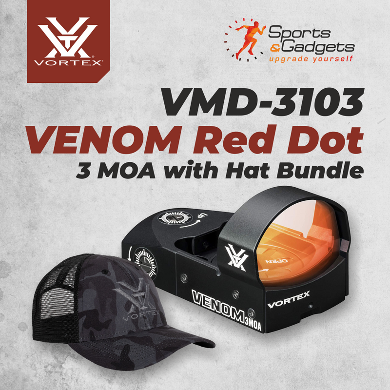 Vortex Optics VMD-3103 Venom Red Dot 3 MOA with Free Hat Bundle