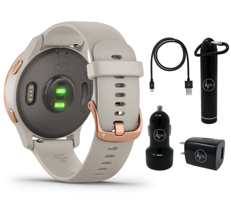 W4U SmartWatch with W4U Extra 2 pack Replacement WristBands | W4U Power Pack | and W4U Screen Protector Bundle