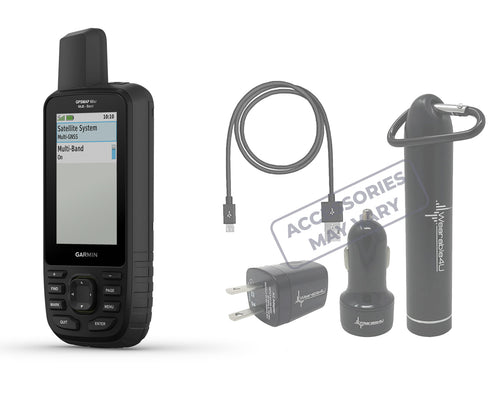Garmin GPSMAP 66sr Multi-Band/GNSS Handheld with Wearable4U Bundle