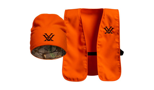 Vortex Optics Blaze Orange Vest & Knit Cap Combo
