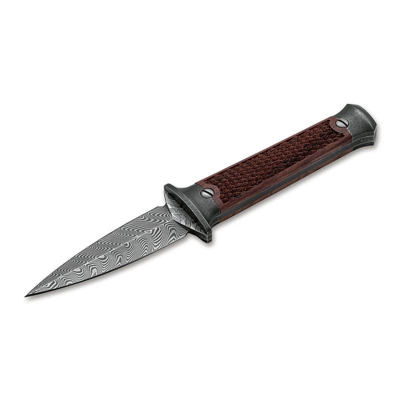 Boker P08 Damascus Fixed Blade Knife