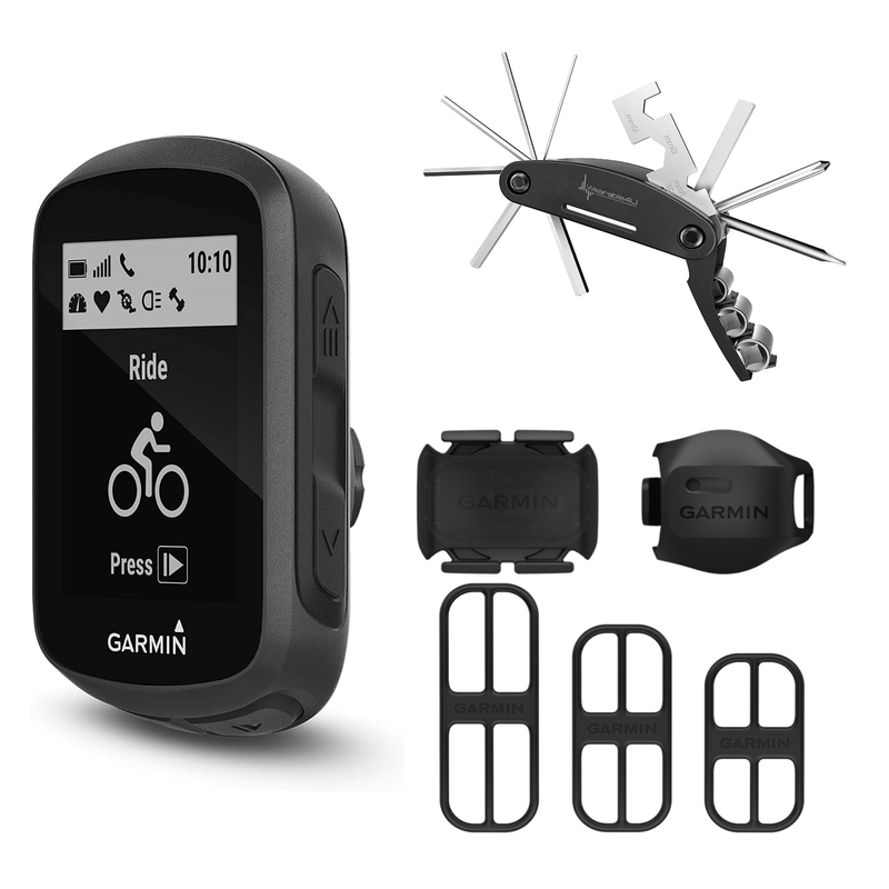 Garmin Edge 130 Plus GPS Cycling Computer with included Garmin Bike Speed Sensor 2 and Cadence Sensor 2 with Wearable4U Multi Tool Bundle