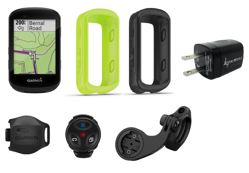 Garmin Edge 830 GPS Cycling Computer MTB with Included Original Garmin Silicone Case Wearable4U Wall Charging Adapter Bundle
