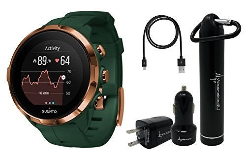 Suunto Spartan Sport Wrist HR Multisport GPS Watch with Color Touch Screen and Wearable4U Ultimate Power Pack Bundle