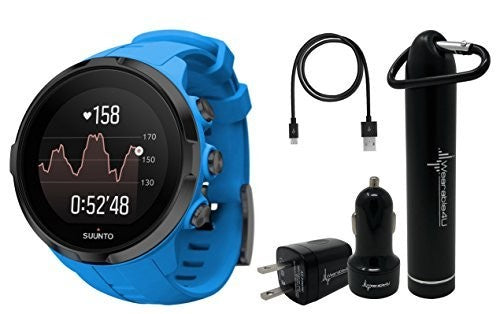 Suunto Spartan Sport Wrist HR Multisport GPS Watch with Color Touch Screen and Wearable4U Ultimate Power Pack Bundle