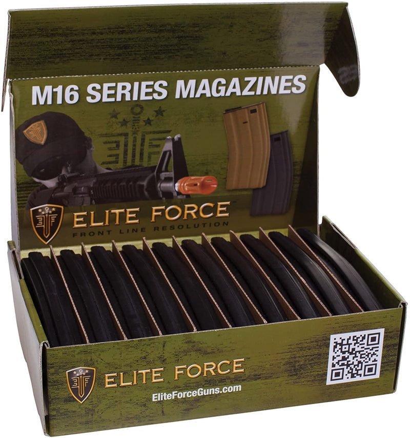 Umarex Elite Force M4/M16 10pk 140 rd Mid-Cap 6mm BB Airsoft Rifle Magazine, Black