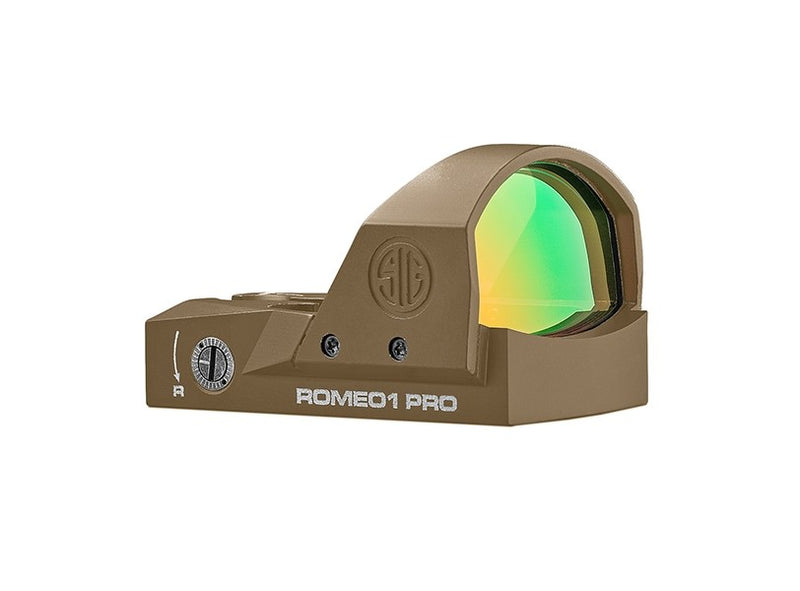 Sig Sauer SOR1P103 FDE Romeo1Pro 6 MOA Steel Shroud 1x30mm Red Dot Reflex Sight