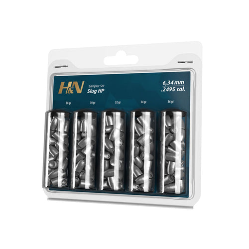 Haendler & Naterman H&N Sampler Set Slug HP .2495 Cal 6.34 mm Air Guns Pellets (99986340005)