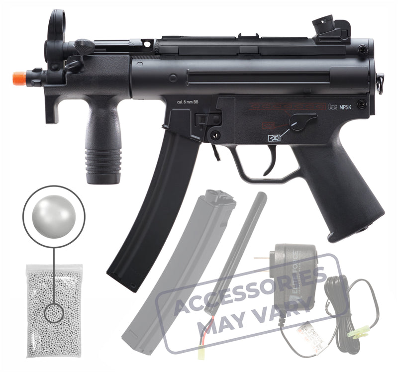 Umarex Heckler & Koch HK MP5K Airsoft Rifle Black, Multi with Wearable4U Bundle