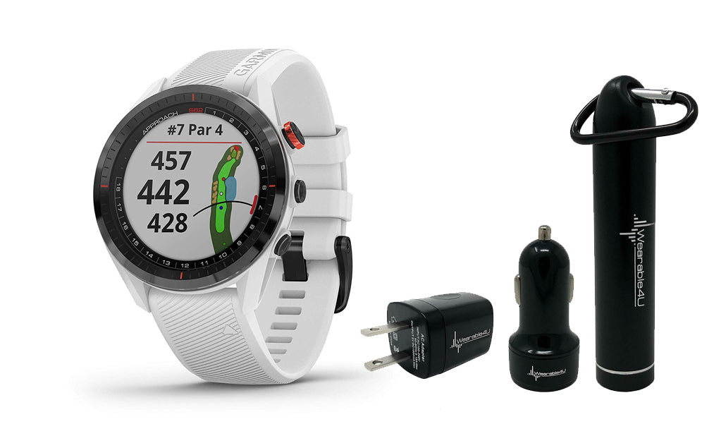 Garmin Approach S Premium GPS Golf Watch and Wearable4U Bundle