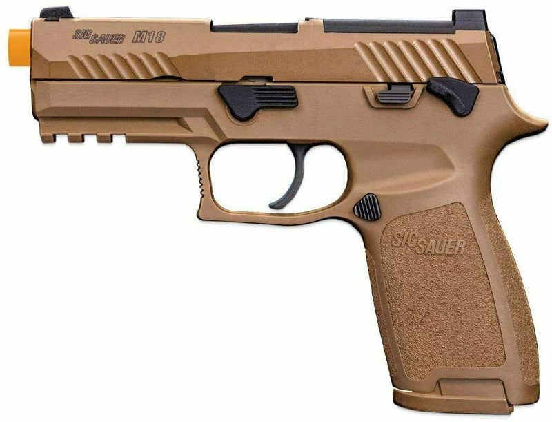 Sig Sauer AIRSOFT, PROFORCE, M18, 6MM, SEMI, GREEN GAS, FIXED WHITE DOT SIGHTS, CYT POLYMER, 20RD MAG