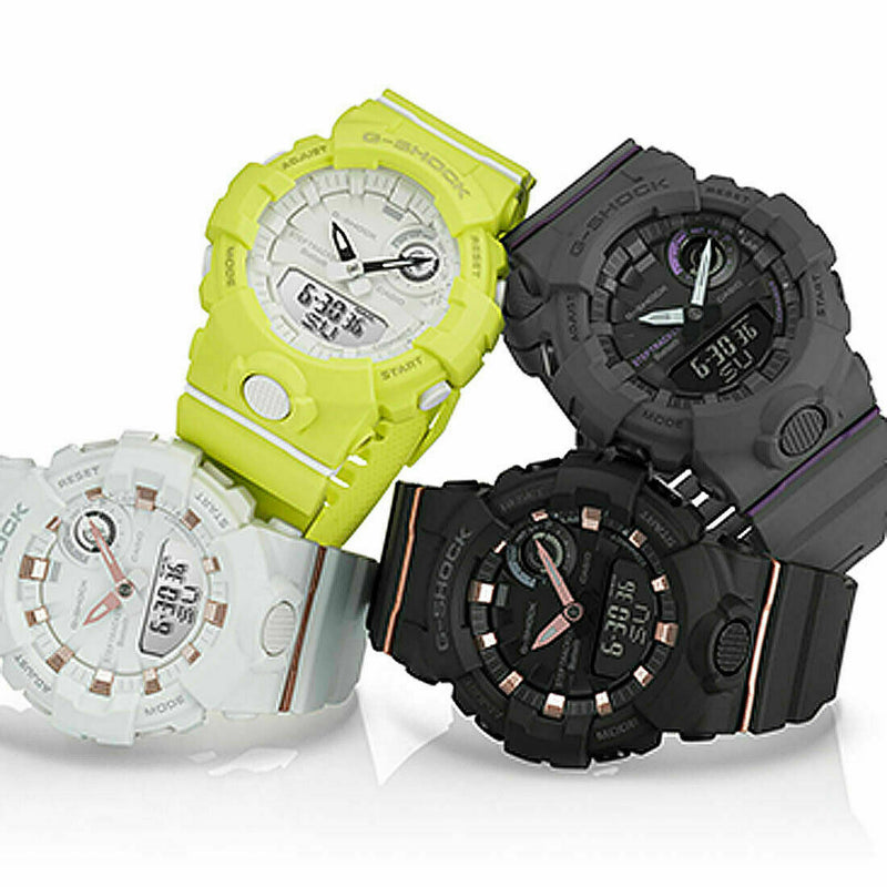 Ladies' Casio G-Shock S-Series G-Squad Connected Black Resin Watch GMA-B800-1A
