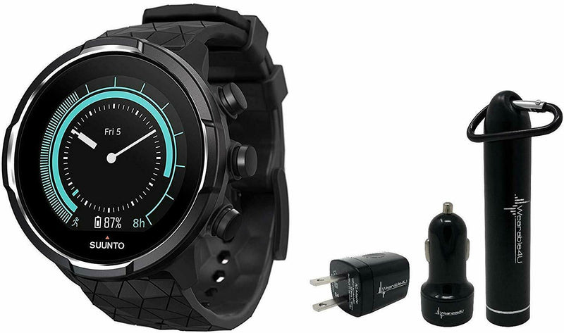 Suunto 9 Baro Durable Multisport GPS Watch with Wearable4U Power Pack Bundle