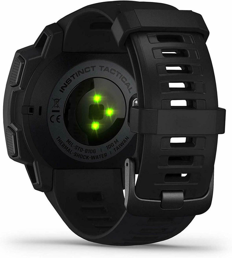 Garmin Instinct Tactical Edition GPS Watch and Wearable4U Ultimate Power Pack Bundle (Black)