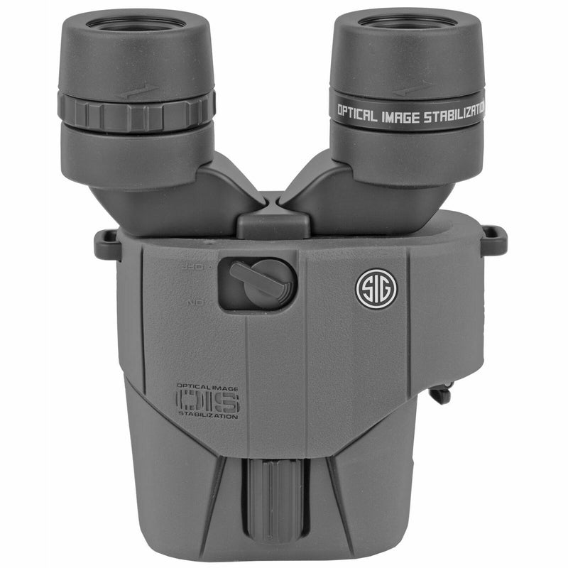 Sig Sauer Zulu6 10x30mm, Schmidt-Pechan, Image Stabilized, Graphite Binocular with Hat