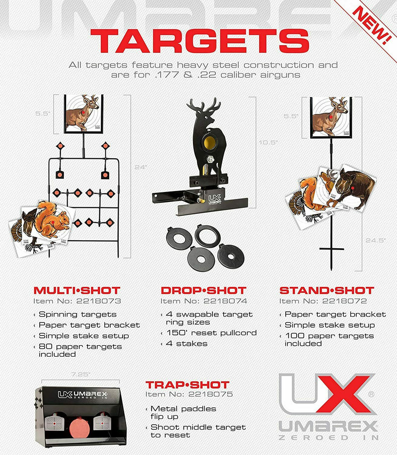 Umarex Replacement BB Gun and Pellet Gun Paper Targets (Pack of 100)