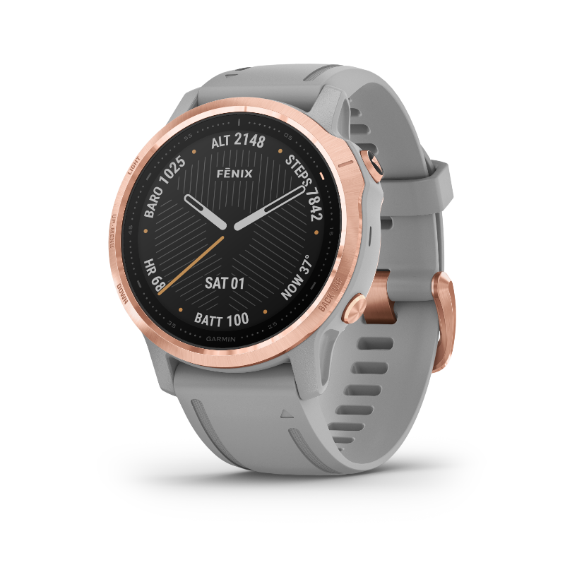 Garmin Fenix 6S Rose Gold-tone with Powder Gray Band GPS Watch with Wearable4U