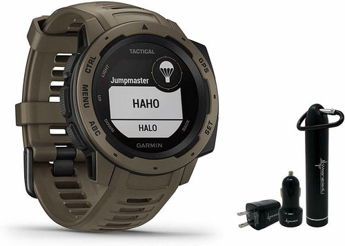 Garmin Instinct Rugged GPS Watch and Wearable4U Ultimate Power Pack Bundle