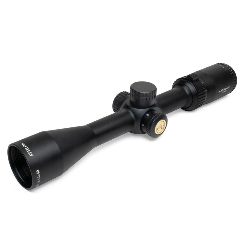 Athlon Optics Neos 4-12x40, Capped, Side Focus, 1 inch, SFP, 22 RimFire Riflescope with included Wearable4U Lens Cleaning Pen and Lens Cleaning Cloth Bundle