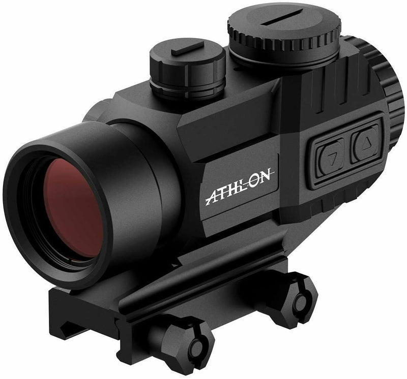 Athlon Optics Midas TSP3 Prism Scope, Capped Turrets, Red/Green Reticle with included Extra Battery CR2032 and Wearable4U Lens Cleaning Pen and Lens Cleaning Cloth Bundle