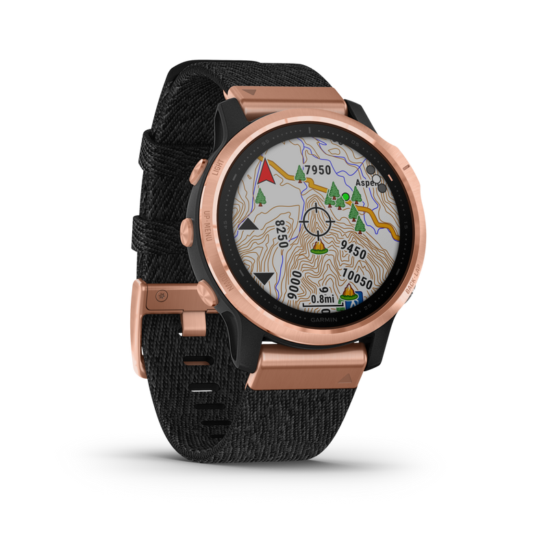 Garmin Fenix 6S Smaller-Sized Multisport GPS Watch with Wrist-Based Heart Rate Pulse Ox and Wearable4U Ultimate Power Bundle