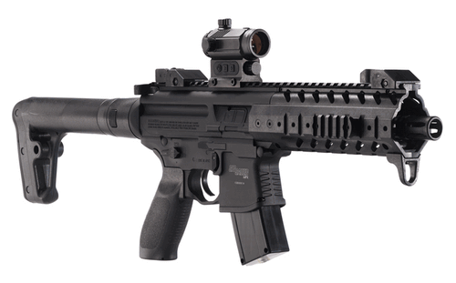 Sig Sauer MPX .177 Cal Air Rifle CO2 30 Round Pellet Gun w/ Red Dot Sight, Black