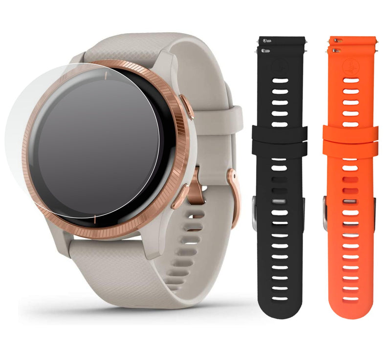 W4U SmartWatch with W4U Extra 2 pack Replacement WristBands | W4U Power Pack | and W4U Screen Protector Bundle