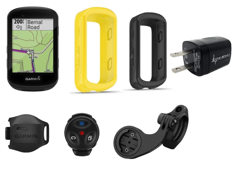 Garmin Edge 830 GPS Cycling Computer MTB with Included Original Garmin Silicone Case Wearable4U Wall Charging Adapter Bundle