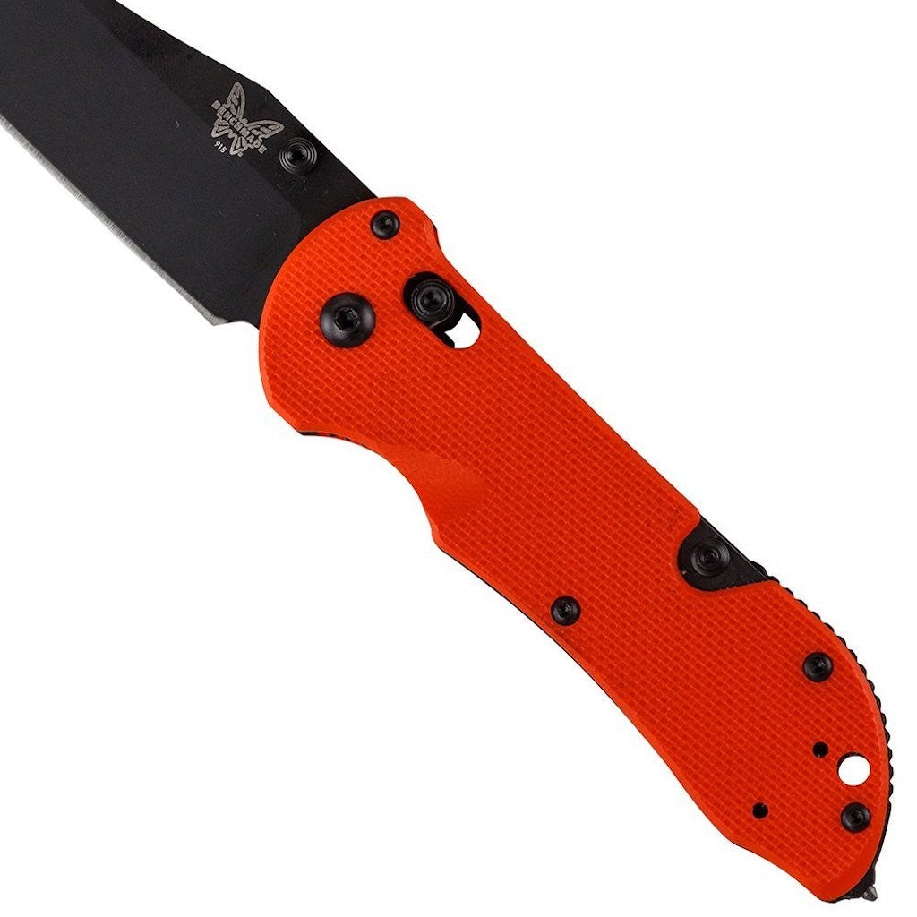 Benchmade - Triage 915BK-ORG Knife, Sheepsfoot, Orange Handle