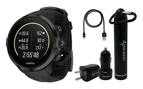 Suunto Spartan Sport Wrist HR Multisport GPS Watch with Color Touch Screen and Wearable4U Ultimate Power Pack Bundle