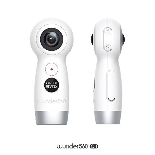 Wunder360 4K Capable Action Camera 360 VR Video Camera 360 Degree Camera Panoramic Dual-Lens High Resolution