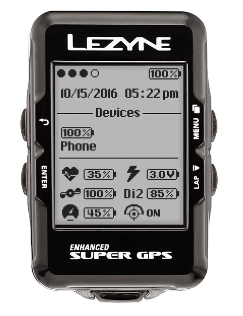 Lezyne Super GPS/Glonass Advanced Cycling Computer With Interactive Features